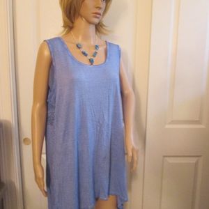 LIVE & LET LIVE blue top - sz 1X - MSRP $54.00